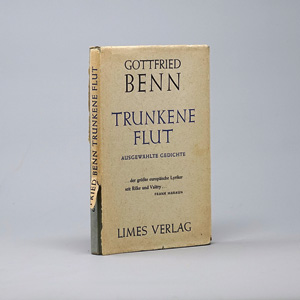 Lot 3035, Auction  125, Benn, Gottfried, Trunkene Flut. Ausgewählte Gedichte. Wiesbaden, Limes, 1952. - Widmungsexemplar