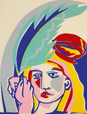 Lot 3212, Auction  125, Lasker-Schüler, Else, Auf deinen Wangen liegen goldene Trauben. Berlin, Handpresse Gutsch, 1985. - Mit 12 Siebdrucken von U. Borchert