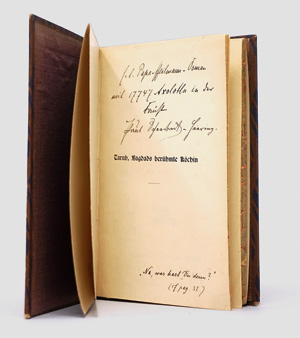 Lot 3327, Auction  125, Scheerbart, Paul, Tarub, Bagdads berühmte Köchin. Berlin, Verein für deutsches Schrifttum, 1897.  - Widmungsexemplar