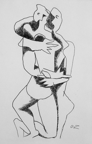 Lot 3426, Auction  125, Ganzo, Robert und Zadkine, Ossip, Lespugue. Mit 6 Originalradierungen von O. Zadkine. Paris, Sautier, 1966