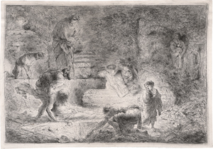 Lot 5046, Auction  125, Castiglione, Giovanni Benedetto, Tobit, wie er Tote begräbt