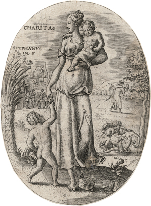 Lot 5059, Auction  125, Delaune, Étienne, Die sieben Tugenden 