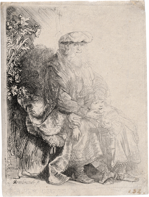 Lot 5183, Auction  125, Rembrandt Harmensz. van Rijn, Abraham, Isaak liebkosend