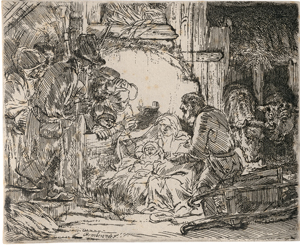 Lot 5185, Auction  125, Rembrandt Harmensz. van Rijn, Die Anbetung der Hirten mit der Lampe