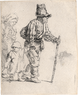 Lot 5193, Auction  125, Rembrandt Harmensz. van Rijn, Der Bauer mit Weib und Kind auf der Reise