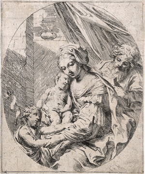 Lot 5223, Auction  125, Sirani, Elisabetta, Die Hl. Familie mit dem Johannesknaben