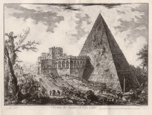 Lot 5299, Auction  125, Piranesi, Giovanni Battista, Veduta del Sepolcro di Cajo Cestio
