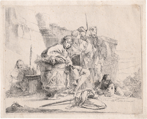 Lot 5319, Auction  125, Tiepolo, Giovanni Battista, Sitzender Knabe, sich auf eine Vase stützend