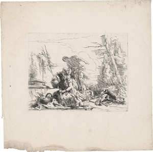Lot 5322, Auction  125, Tiepolo, Giovanni Battista, Frau mit gefesselten Armen und vier weiteren Figuren