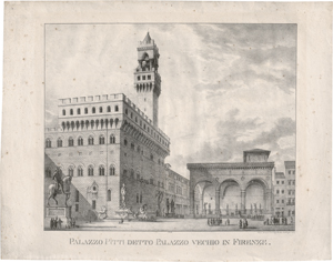 Lot 5396, Auction  125, Quaglio, Simon, Palazzo Pitti detto Palazzo Vecchio in Firenze