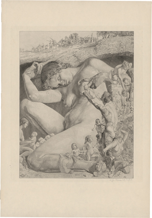 Lot 5423, Auction  125, Greiner, Otto, Gäa (Hauptplatte)