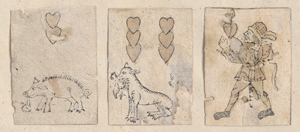 Lot 5523, Auction  125, Deutsch, um 1520. 3 Spielkarten