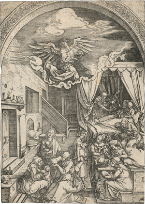 Lot 5543, Auction  125, Dürer, Albrecht, Die Geburt Mariens