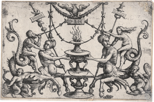 Lot 5596, Auction  125, Hopfer, Daniel, Ornament mit Sirenen und Tritonen