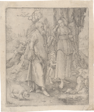 Lot 5606, Auction  125, Leyden, Lucas van, Abraham verstößt Hagar