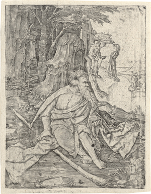 Lot 5610, Auction  125, Leyden, Lucas van, Der hl. Christopherus am Flußufer