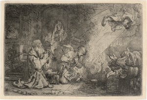 Lot 5659, Auction  125, Rembrandt Harmensz. van Rijn, Der Engel vor der Familie des Tobias verschwindend