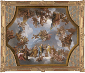 Lot 6033, Auction  125, Schuppen, Jacob von, Allegorie wohl mit der Vermählung Franz Stephans mit Maria Theresia: Entwurf für ein Deckengemälde.