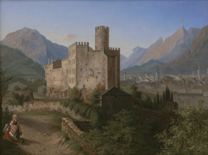 Lot 6052, Auction  125, Monogrammist C HK, Blick über das Castello del Buonconsiglio auf die Altstadt von Trient