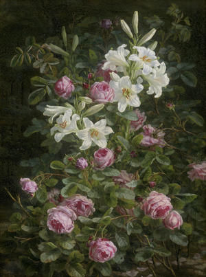 Lot 6103, Auction  125, Christensen, Anthonore, Stillleben mit Rosen und Lilien