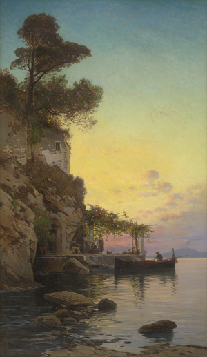 Lot 6107, Auction  125, Corrodi, Hermann David Solomon, Abend am Golf von Neapel