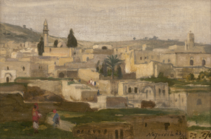 Lot 6113, Auction  125, Koerner, Ernst Carl Eugen, Ansicht von Nazareth mit der Verkündigungskirche