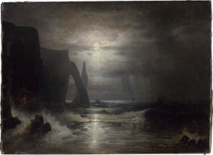 Lot 6137, Auction  125, Heilmayer, Karl, Mondnacht an der Küste von Étretat