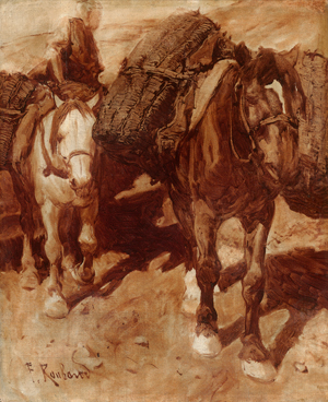 Lot 6146, Auction  125, Roubaud, Franz, Beladene Pferde: Karawane im Kaukasus