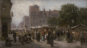 Lot 6148, Auction  125, Andorff, Paul, Wochenmarkt in einer Stadt