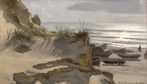 Lot 6167, Auction  125, Bredsdorff, Johan Ulrik, Fischerboote in den Dünen