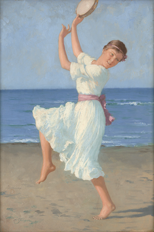 Lot 6171, Auction  125, Seeger, Hermann, Tänzerin mit Tamburin am Strand