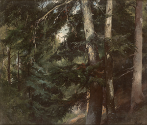 Lot 6192, Auction  125, Preller d. J., Friedrich, "Burgk an der Saalquelle Edelltauern": Waldidyll bei Schloss Burgk