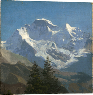 Lot 6193, Auction  125, Müller, Carl Wilhelm, Blick auf das Bergmassiv der Jungfrau in den Schweizer Alpen