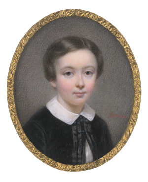 Lot 6398, Auction  125, Meuret, François, Miniatur Portrait eines dunkelhaarigen Jungen in Schwarz 