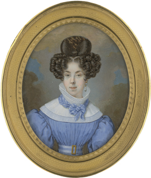 Lot 6407, Auction  125, Cior, Charles-Pierre, Miniatur Portrait einer jungen Frau in hellblauem Kleid