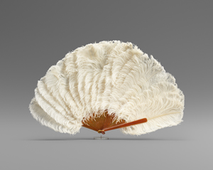 Lot 6510, Auction  125, Federfächer, Weißer Straußenfederfächer