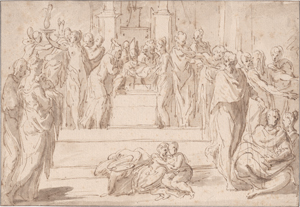 Lot 6712, Auction  125, Parmigianino, Francesco - Umkreis, Die Darbringung im Tempel