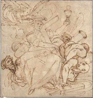 Lot 6714, Auction  125, Cambiaso, Luca - Schule, Allegorie der Fides 