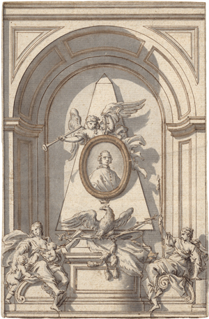 Lot 6737, Auction  125, Posi, Paolo, Entwurf für das Grabmonument des Kardinals Renato Imperiali