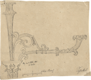 Lot 6784, Auction  125, Schinkel, Karl Friedrich, Entwurf für einen Kronleuchter