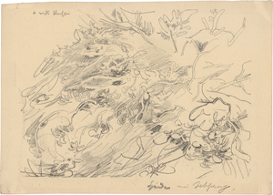 Lot 6820, Auction  125, Gille, Christian Friedrich, Terrainstudie mit Pflanzen