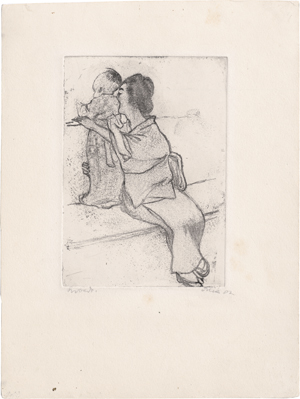 Lot 7040, Auction  125, Orlik, Emil, Mutter und Kind, Japan