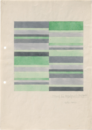 Lot 7128, Auction  125, Meyer-Bergner, Lena, entwurf für doppelgewebe (hohlgewebe)