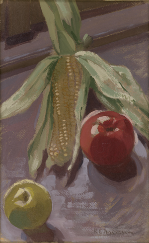 Lot 7146, Auction  125, Andersen, Robin Christian, Stilleben mit Äpfeln und Maiskolben