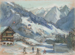 Lot 7173, Auction  125, Paeschke, Paul, Frl. Globig, Davoser (...) Skiausrüstungen zum Andenken Klosters