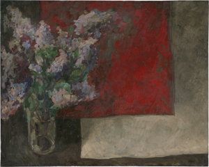 Lot 7307, Auction  125, Feinstein, Pavel, Stilleben mit Flieder auf Rot
