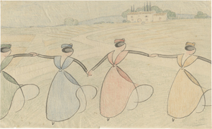 Lot 8099, Auction  125, Lelée, Léo, Farandoles des femmes arlésiennes