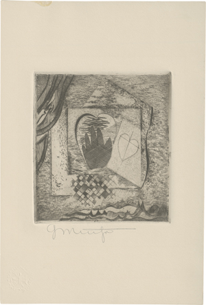 Lot 8134, Auction  125, Muche, Georg, Ohne Titel (Hand auf Herz)