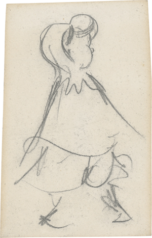 Lot 8206, Auction  125, Zille, Heinrich, Skizze eines kleinen Mädchens; Skizze eines preußischen Soldaten