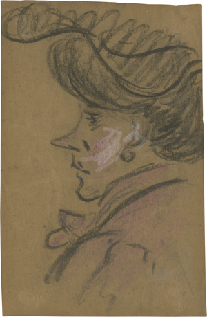 Lot 8208, Auction  125, Zille, Heinrich, Dame mit Hut; Skizze einer Dame mit Hut